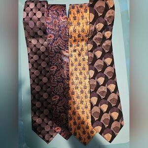Set Of 4 Robert Talbott, Pierre Cardin & More Men's Tie Set - Multi Color